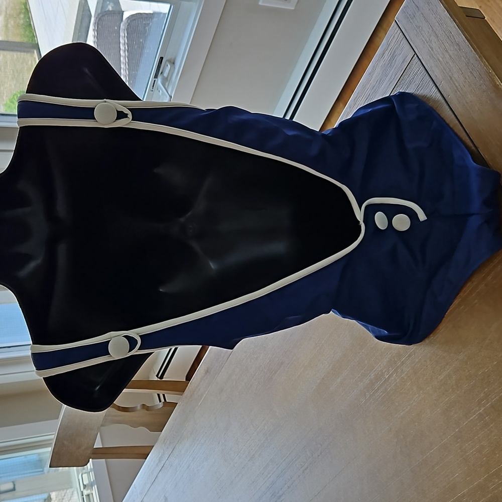 Never Worn Solid And Striped One Piece Swimsuit - image 2